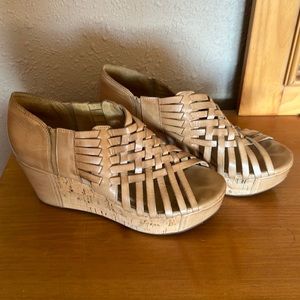 Chocolat Blu Size 7 leather sandals from Sundance. Cork/leather sole. Perfect.